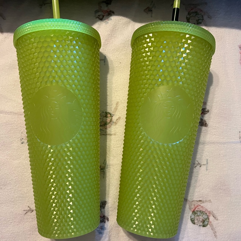 Starbucks Neon Green Studded Tumbler